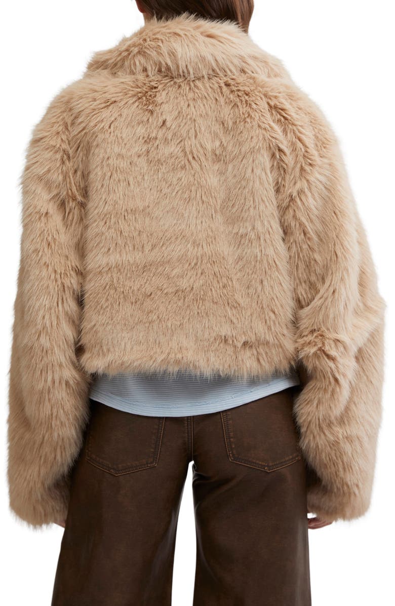 Free People Paris Cropped Faux Fur Jacket, Alternate, color,