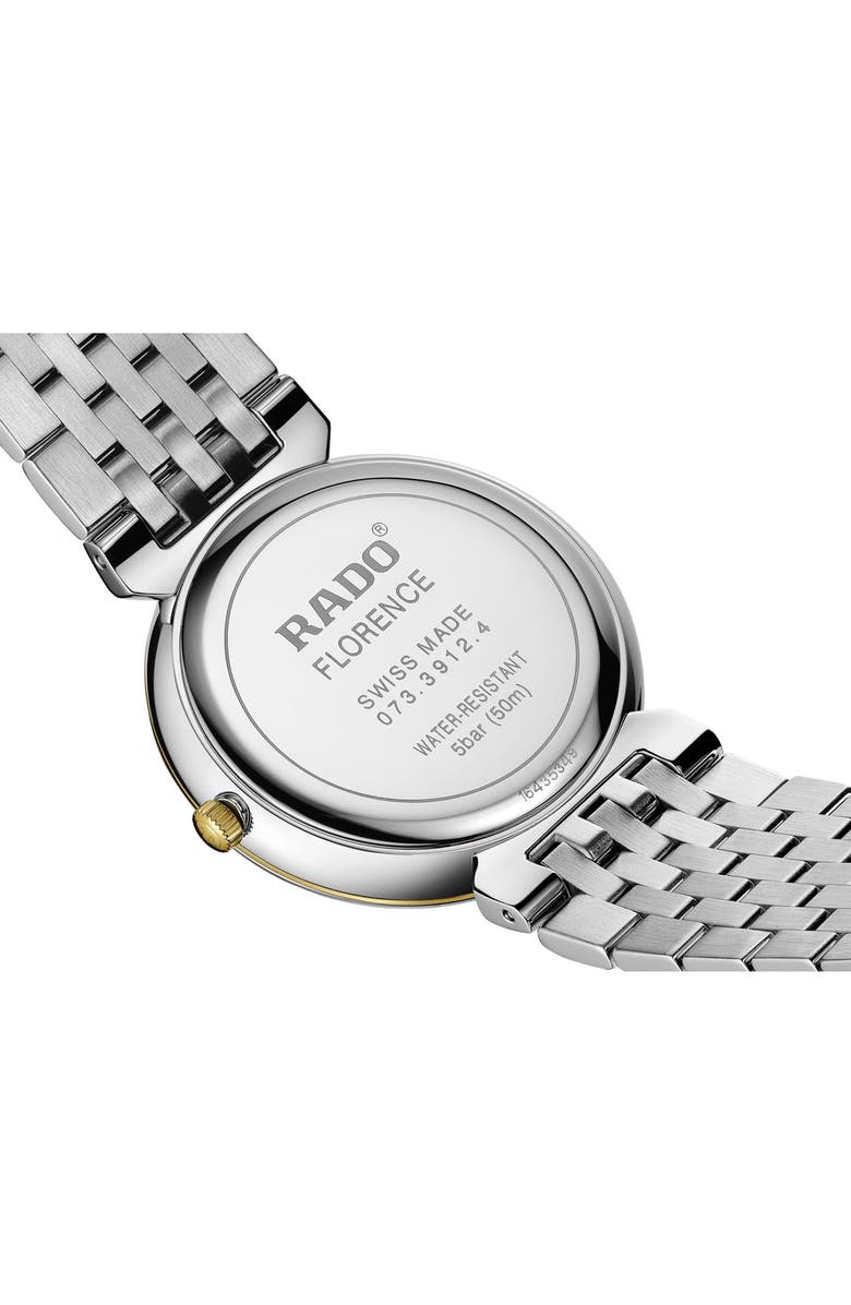 RADO Florence Classic Diamond Bracelet Watch, 38mm, Alternate, color, Black