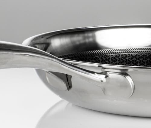 Frieling Black Cube 12-1/2 Inch Stainless/nonstick Hybrid Wok In Silver