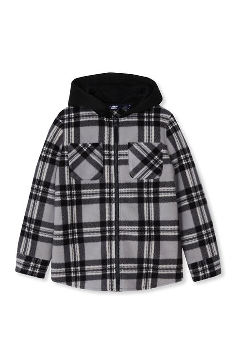 Kids Long Sleeve Hooded Flannel