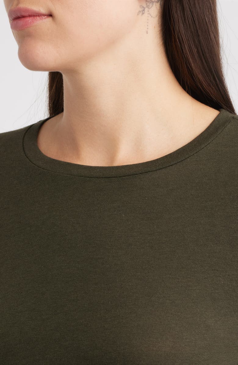 Eileen Fisher Stretch Organic Cotton Blend T-Shirt, Alternate, color, Woodland