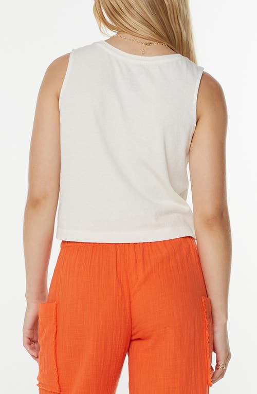 Roxy Tropicool Paradise Wildflower Crop Tank In White