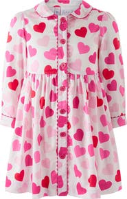 Rachel Riley Scatter Heart Button Front Dress