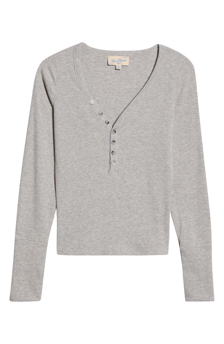 PacSun Payton V-Neck Henley, Alternate, color, Gray