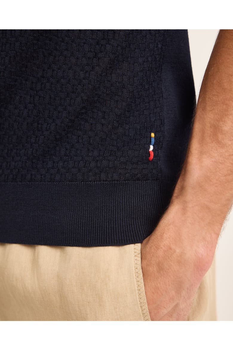 Horton Silk Tailored-Fit Polo Shirt, Alternate, color, NIGHT IRIS