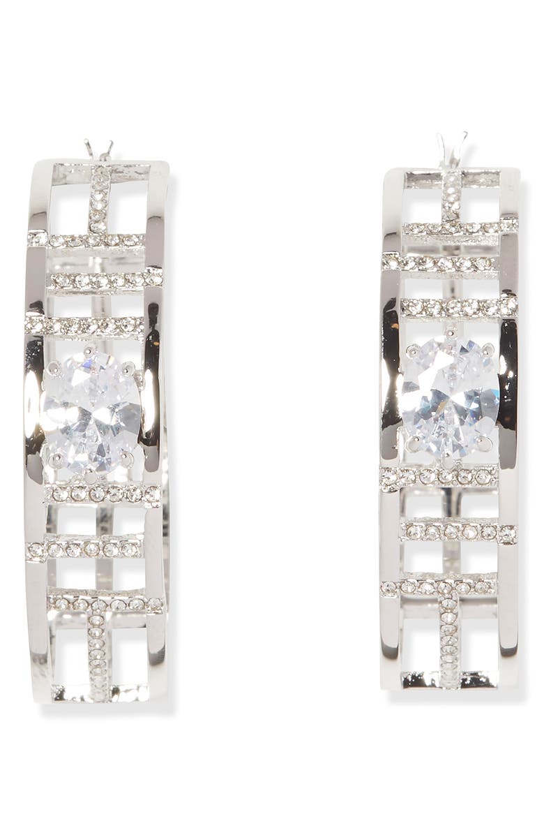 Vince Camuto Cubic Zirconia Hoop Earrings, Alternate, color, 