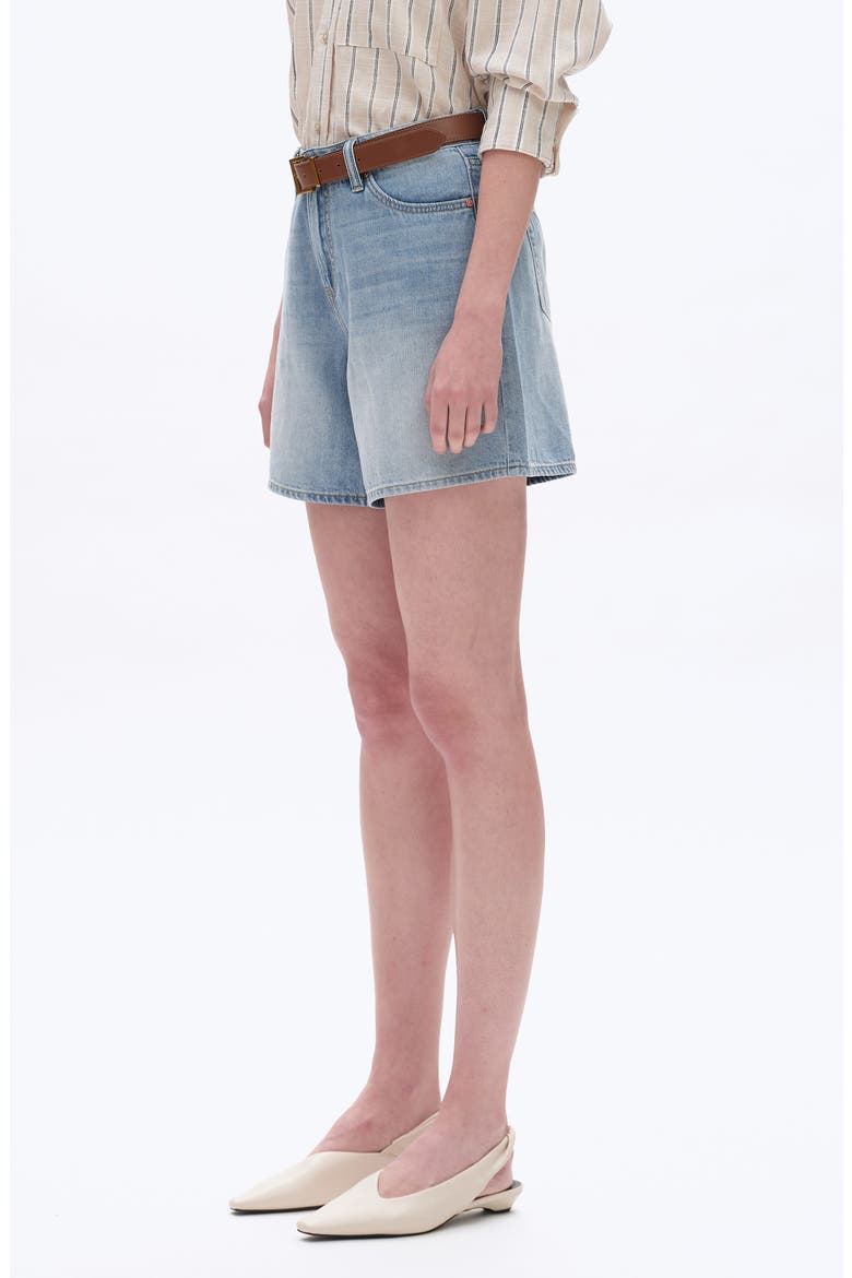 Mid Rise Denim Shorts, Alternate, color, LIGHT BLUE