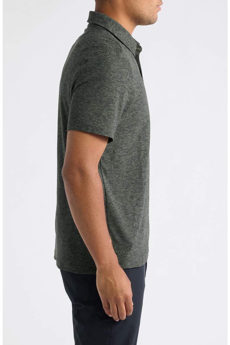 WFH Knit Polo, Alternate, color, OLIVE SHADOW/ BLACK HEATHER
