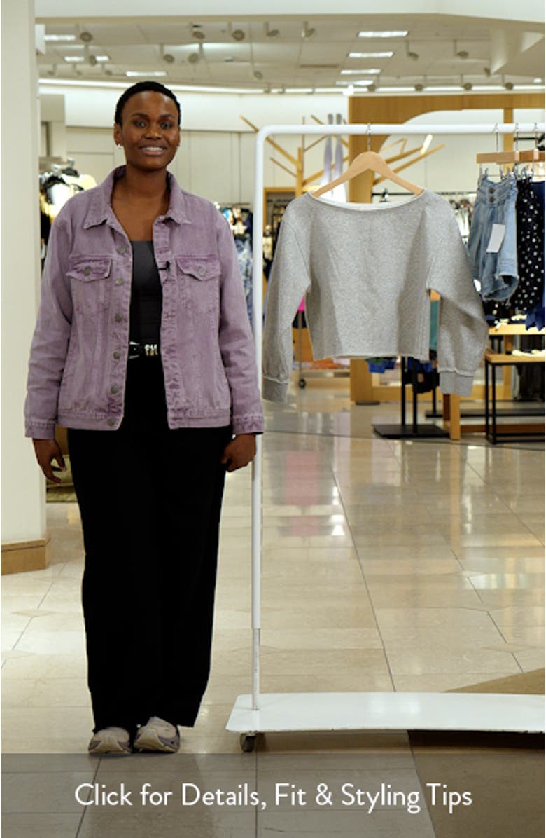 Kids' Oversize Crop Sweatshirt, sales video thumbnail