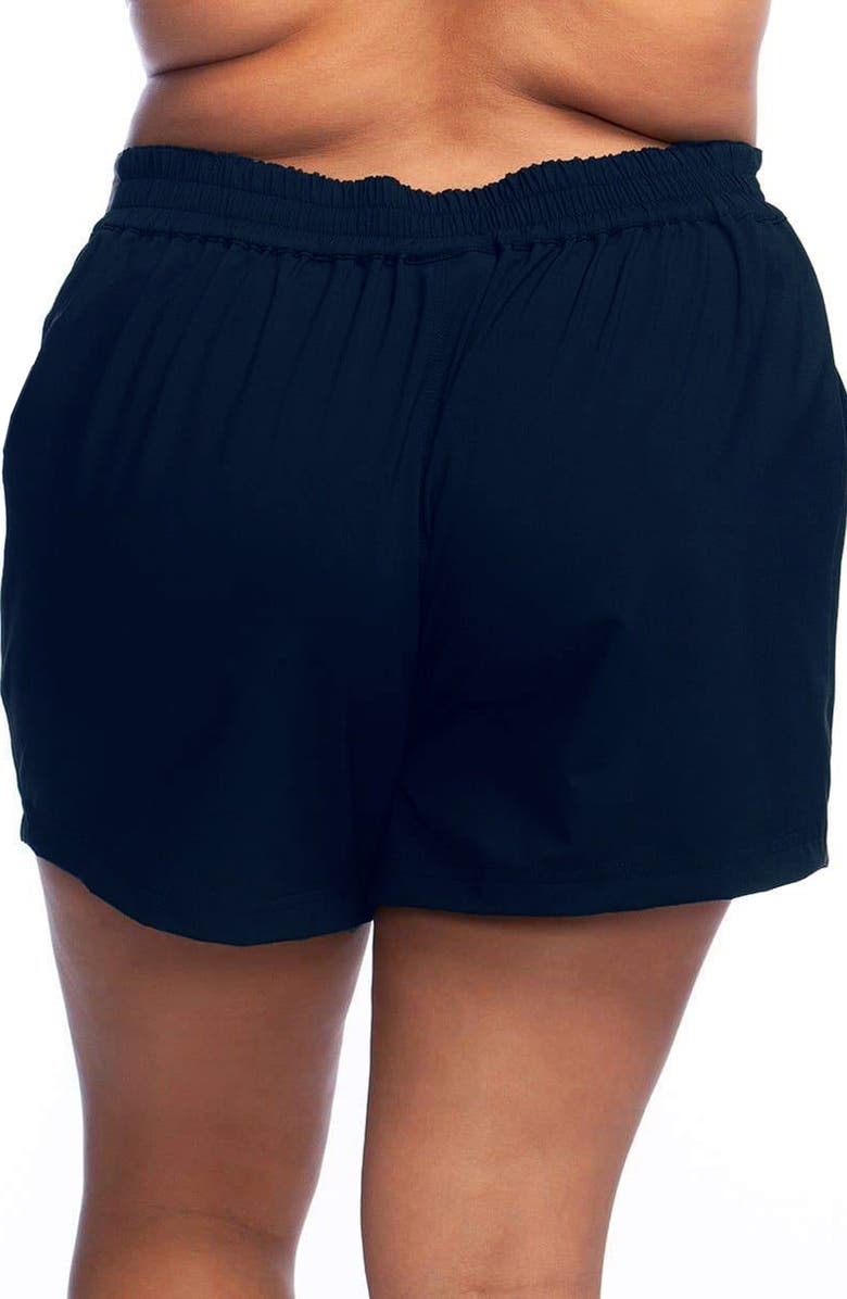 La Blanca Tie Waist Board Shorts, Alternate, color, Indigo