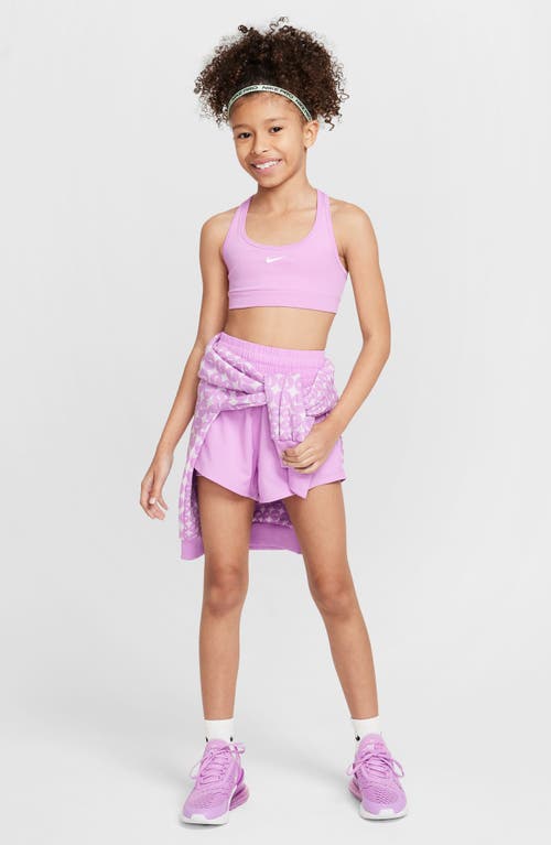 Nike Kids' Dri-fit Racerback Sports Bra In Purple