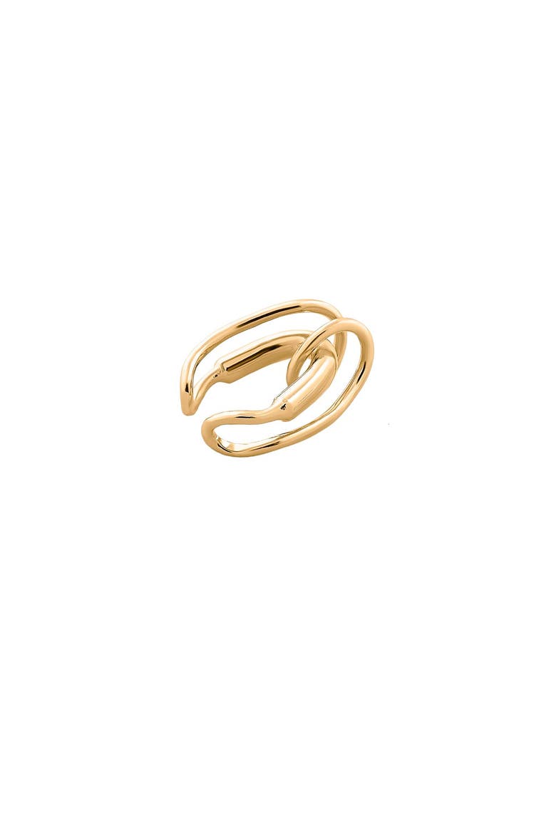 Clau  twisted ear cuff, Alternate, color, GOLD PLATE