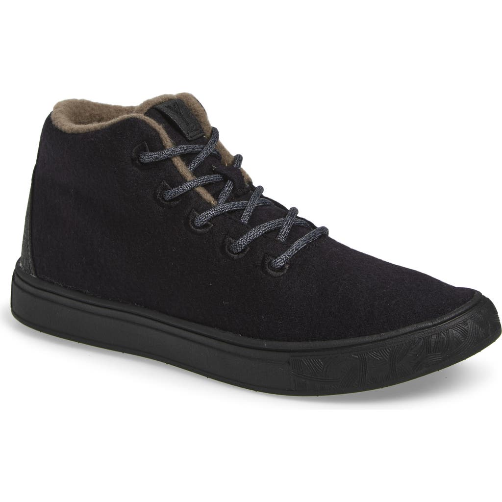 Yy Nation Alto Water Resistant Wool Blend High Top Sneaker In Black/black