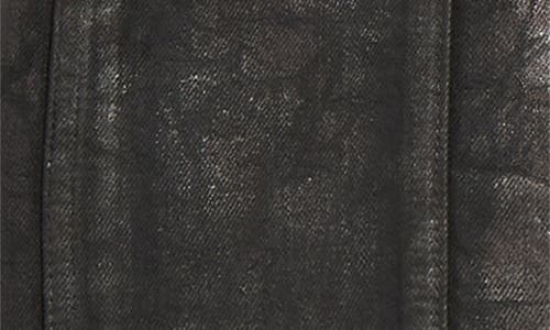 Rick Owens Drkshdw Lido Worker Coated Denim Jacket In Black