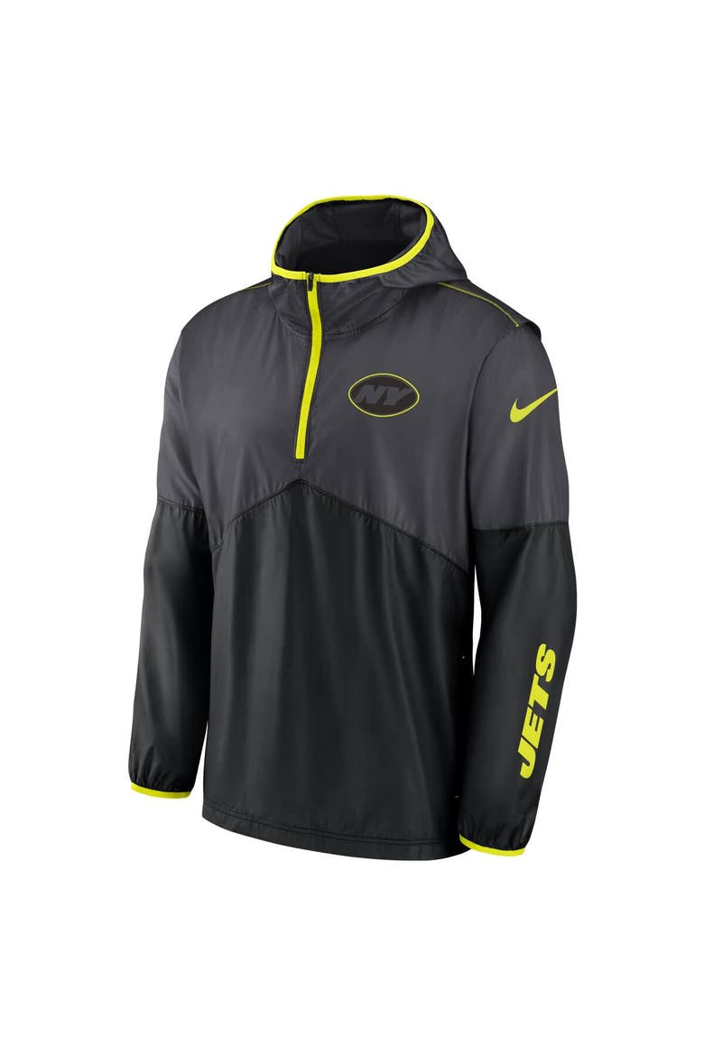 Men's Nike  Anthracite New York Jets Volt Hoodie Half-Zip Jacket, Alternate, color, Anthracite
