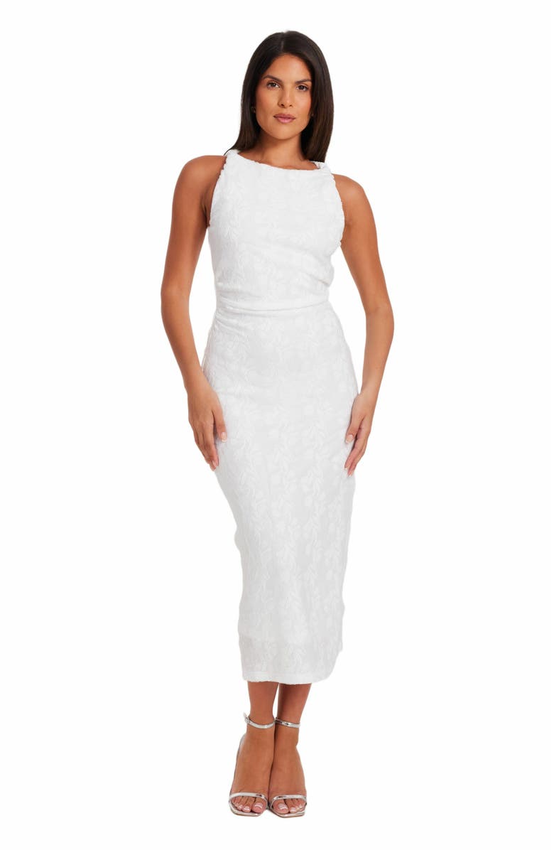 QUIZ Jaquard Maxi Dress With Twist Strap, Main, color,