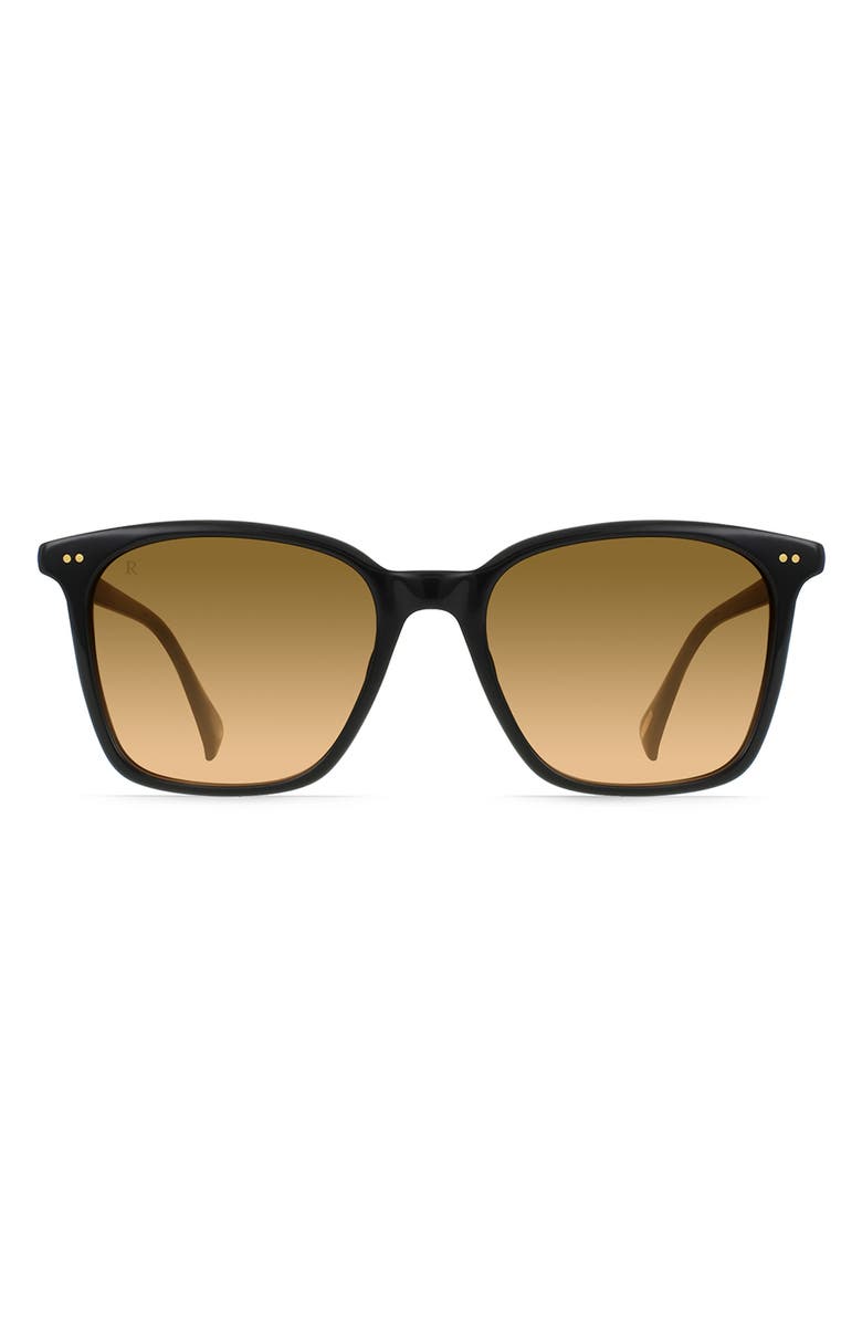 RAEN Darine Oversize Polarized Square Sunglasses, Main, color, Recycled Black/ Reposado Grad