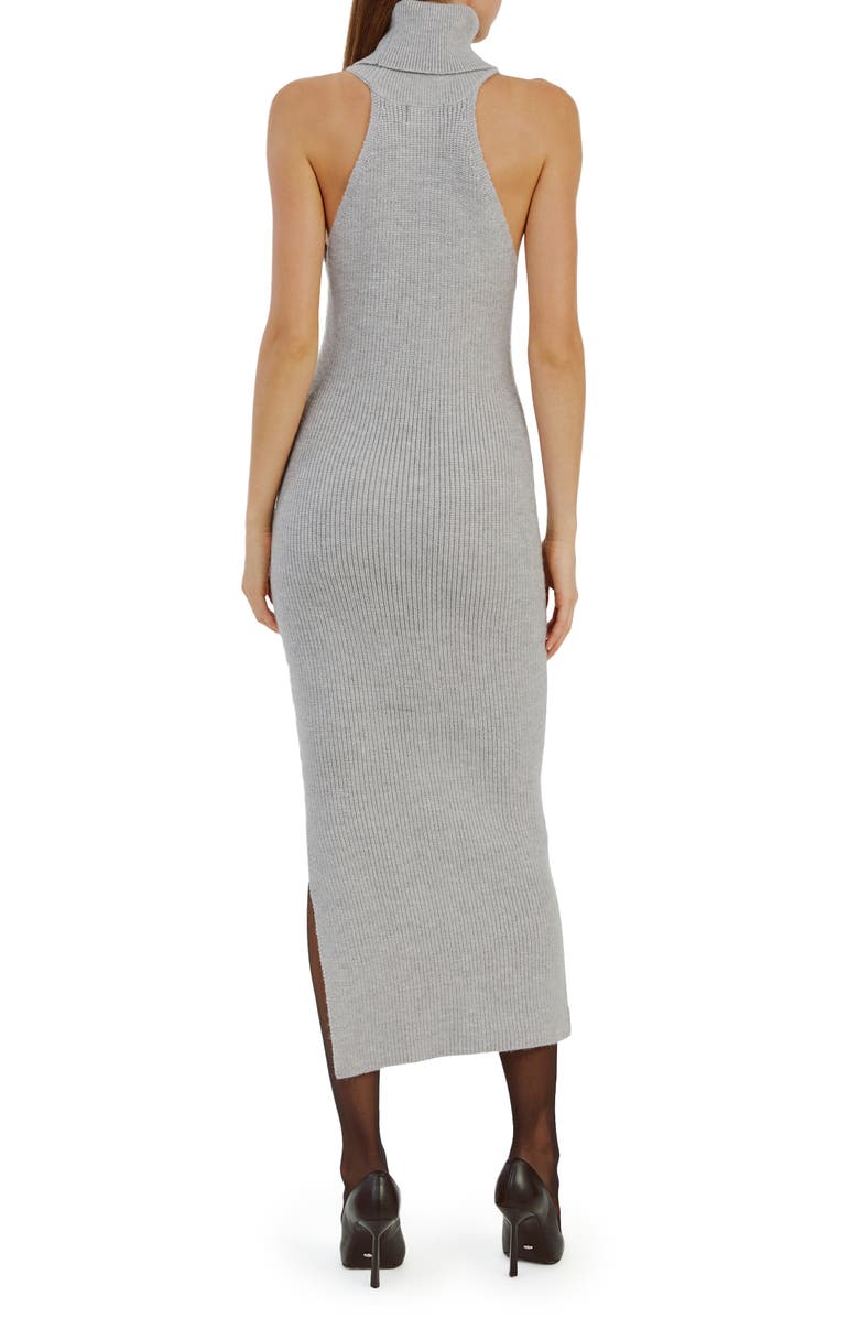 Bardot Mariano Turtleneck Sleeveless Rib Sweater Dress, Alternate, color, 