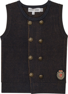 Charlotte & George Double Breasted Rib Knit Cardigan