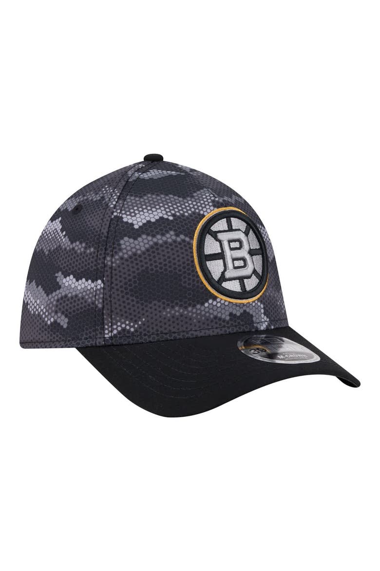 Men's New Era Black Boston Bruins Zero Dark 39THIRTY Flex Hat, Alternate, color, Black