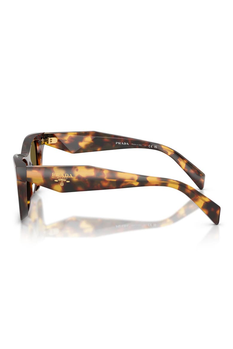 52mm Butterfly Sunglasses, Alternate, color, HONEY TORTOISE / DARK BROWN