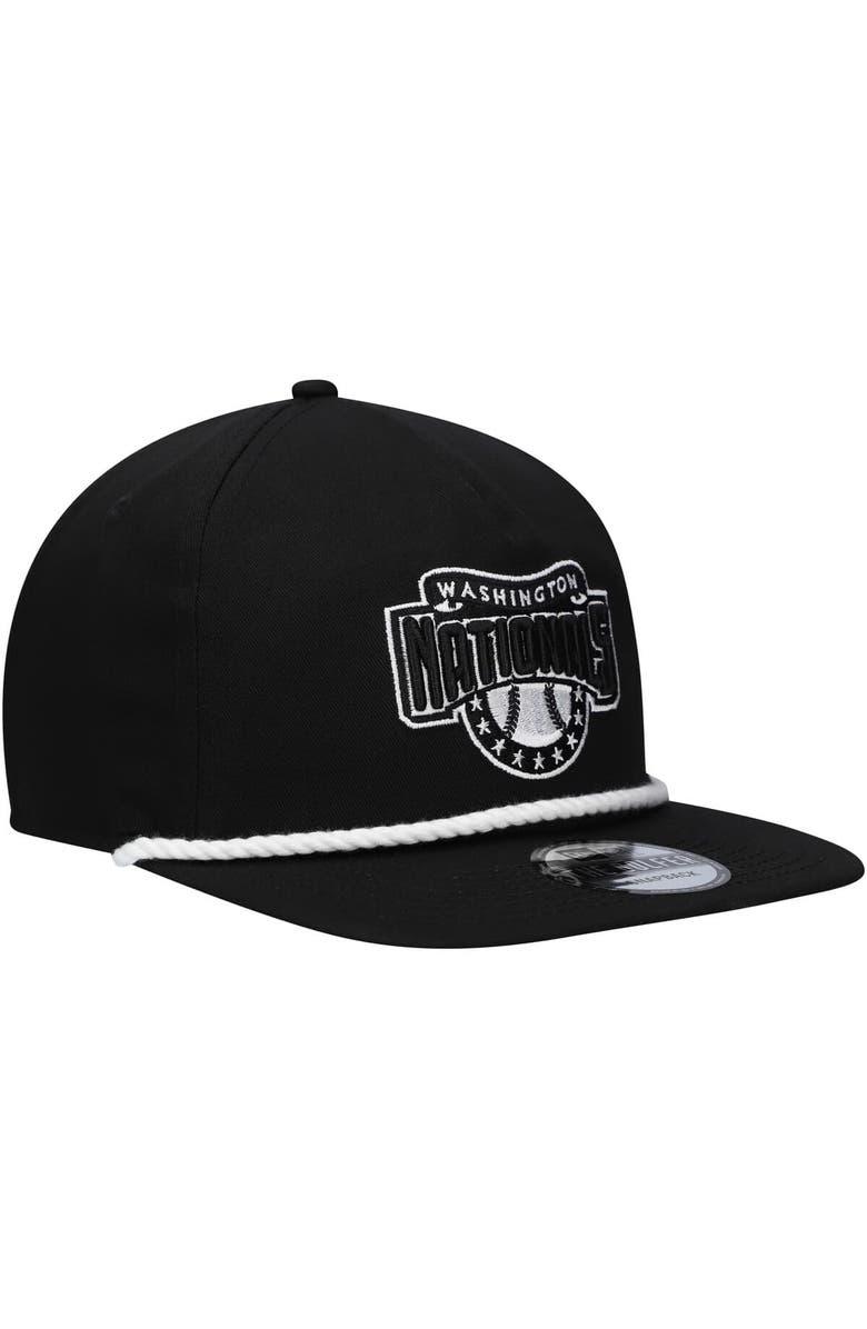 New Era Men's New Era Black Washington Nationals Golfer Snapback Hat, Alternate, color, Black