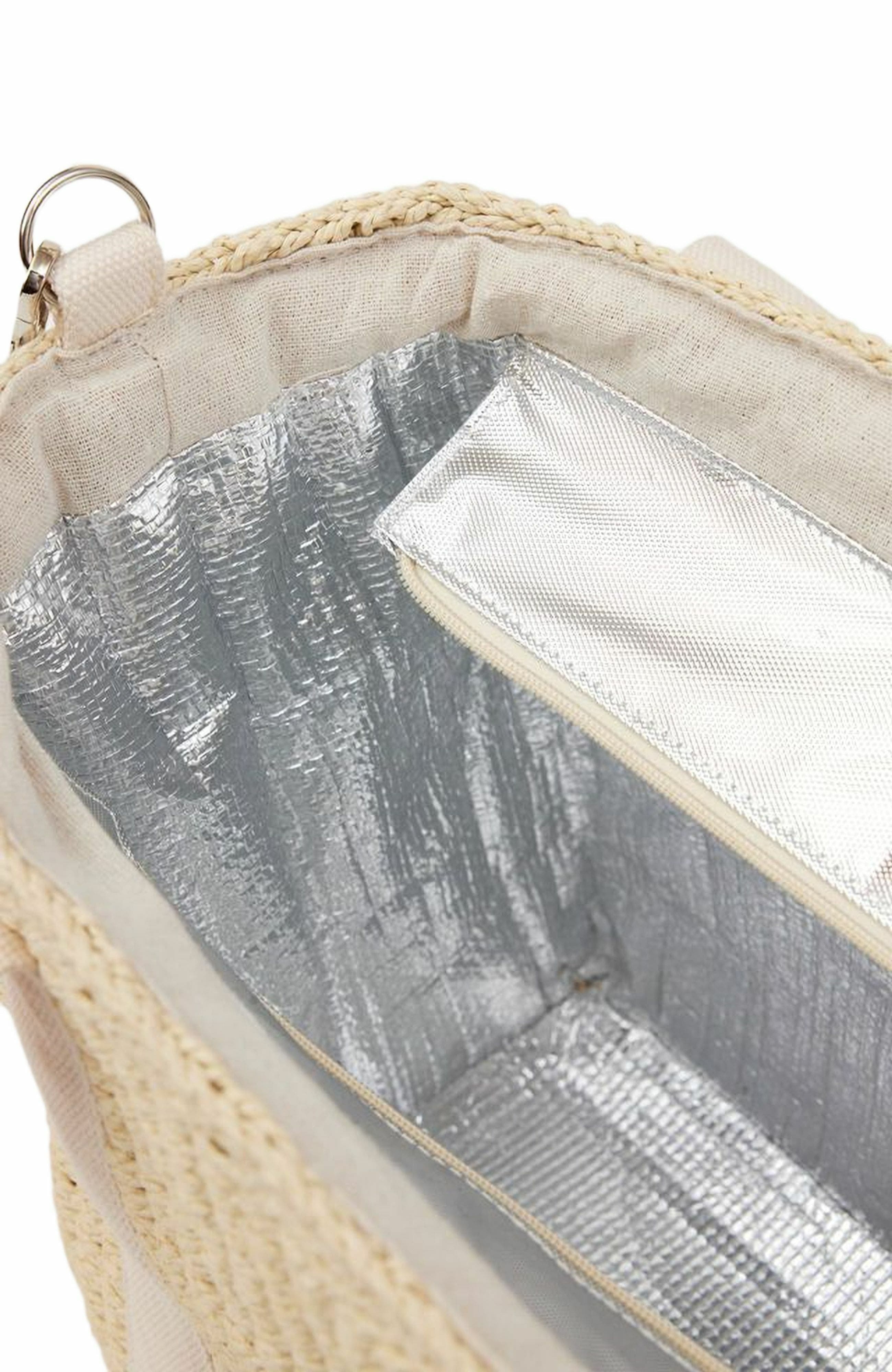 Hat Attack Modern Straw Cooler Tote, Alternate, color, Natural