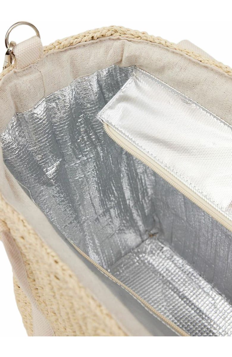 Hat Attack Modern Straw Cooler Tote, Alternate, color, Natural