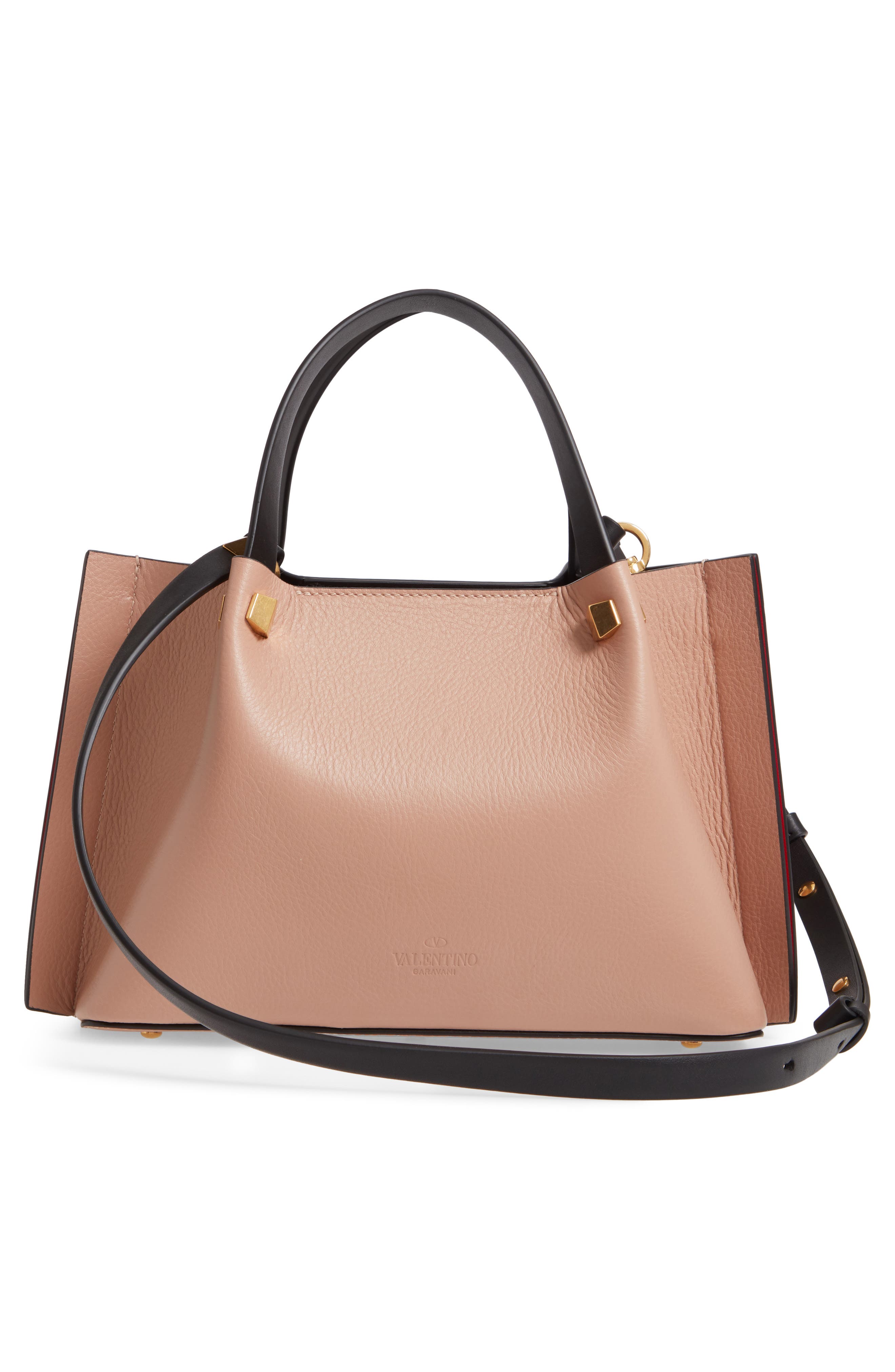 Valentino Garavani Small VLOGO Leather Tote, Alternate, color, 