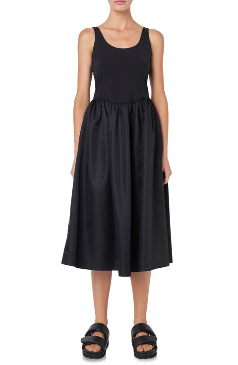 Mixed Media Midi Dress