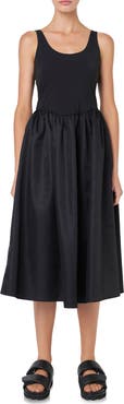 Grey Lab Mixed Media Midi Dress