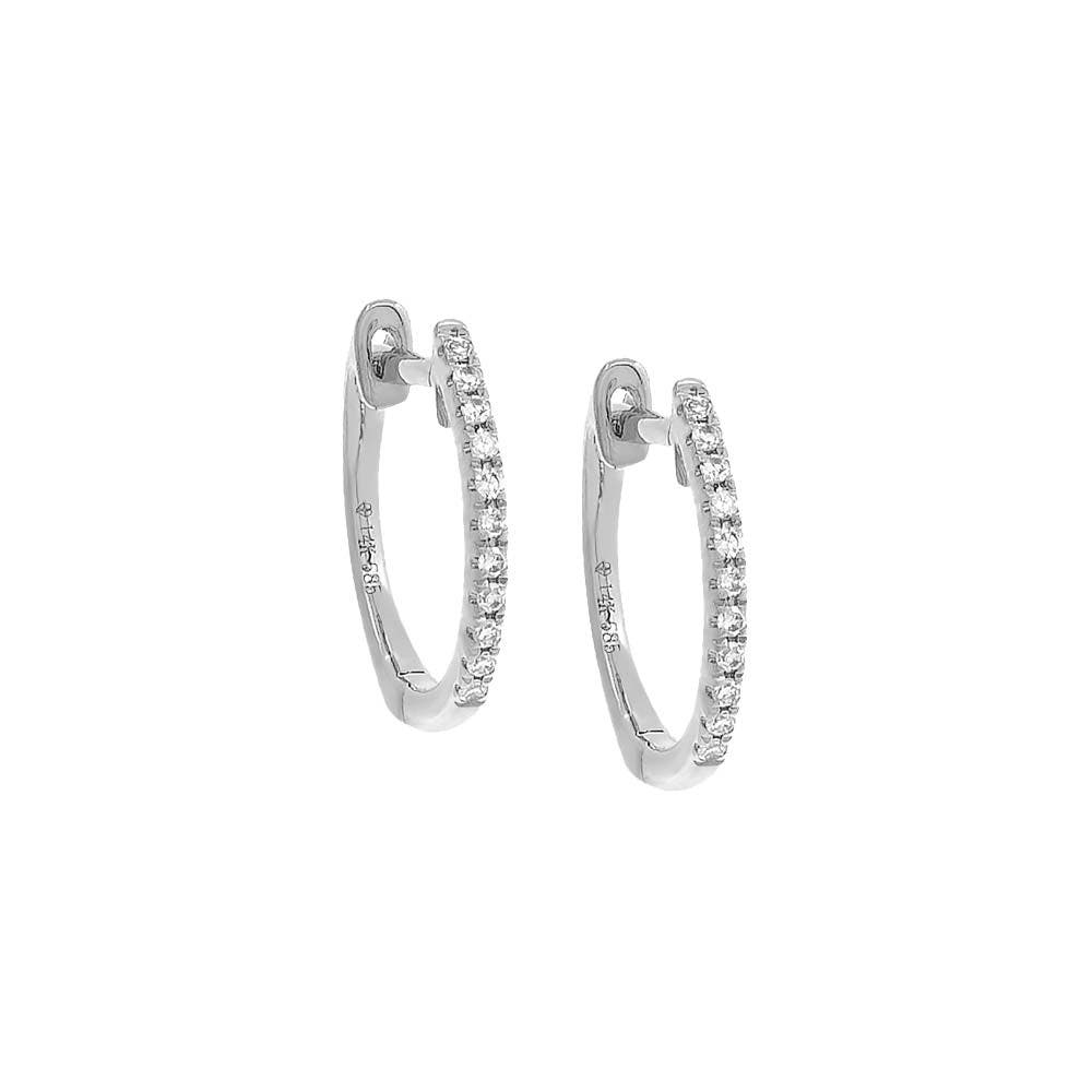 14K White Gold - 11 MM / Pair
