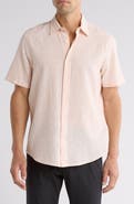 14th & Union Linen & Cotton Short Sleeve Button-Up Shirt