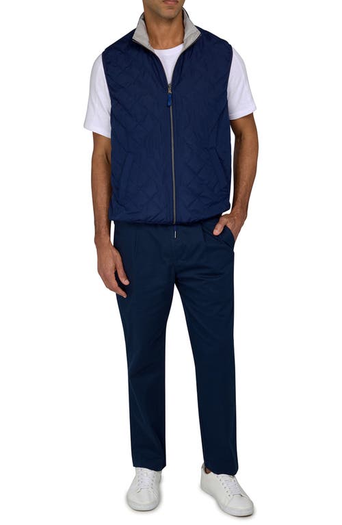 Construct Solid Reversible Vest In Navy