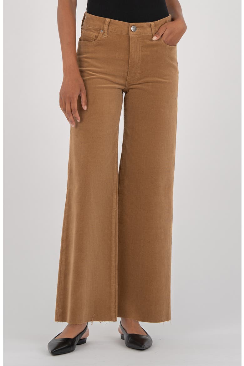 Meg Fab Ab High Waist Wide Leg Jeans, Main, color, CAMEL