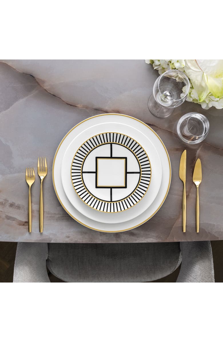 Villeroy & Boch MetroChic Salad Plate  Stripe Rim, Alternate, color, White