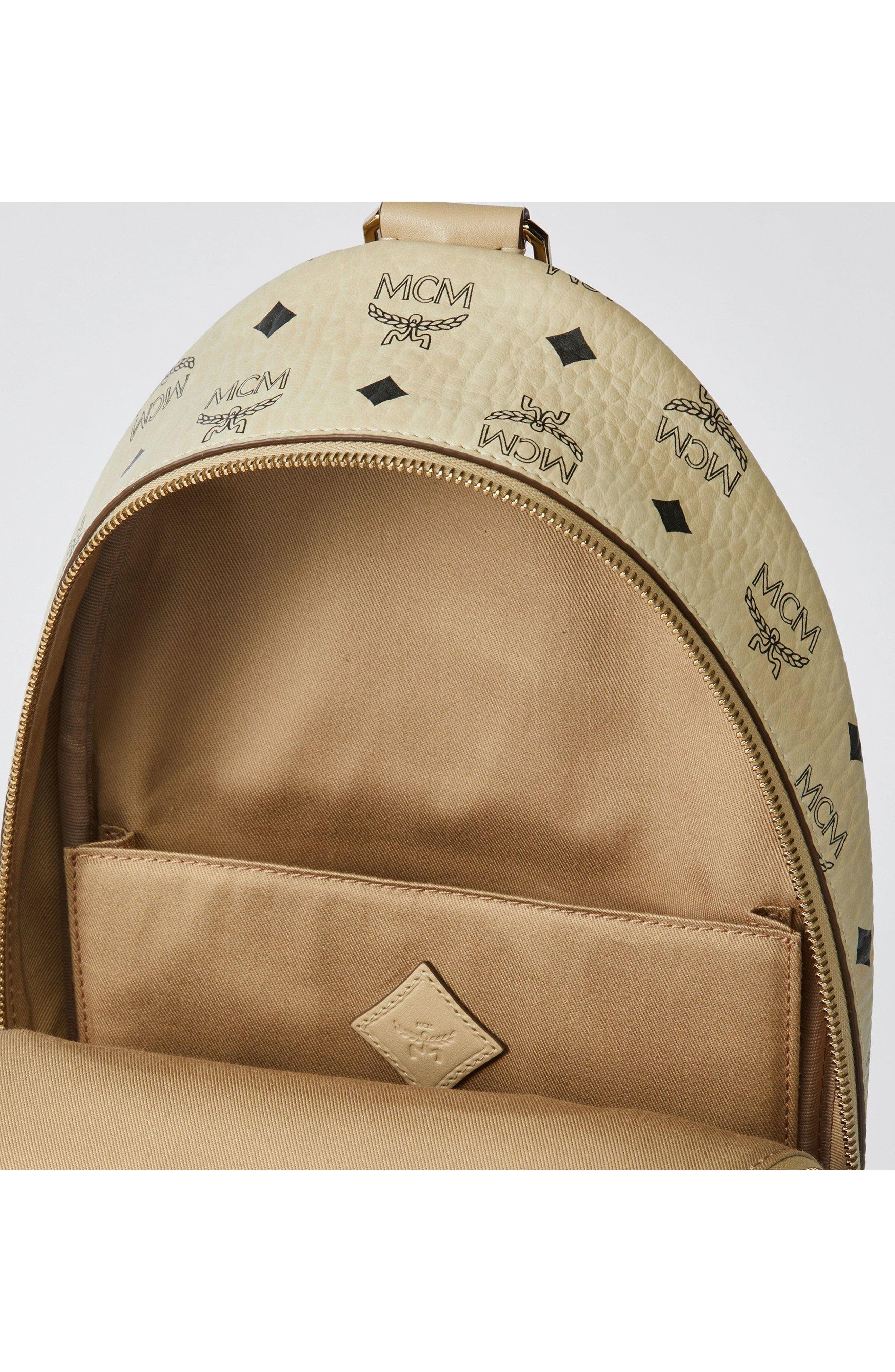 Small Aren Sling Bag in Visetos Leather Mix, Alternate, color, Beige + Black