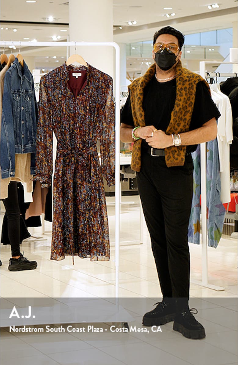 Harlan Long Sleeve Silk Blend Dress, sales video thumbnail