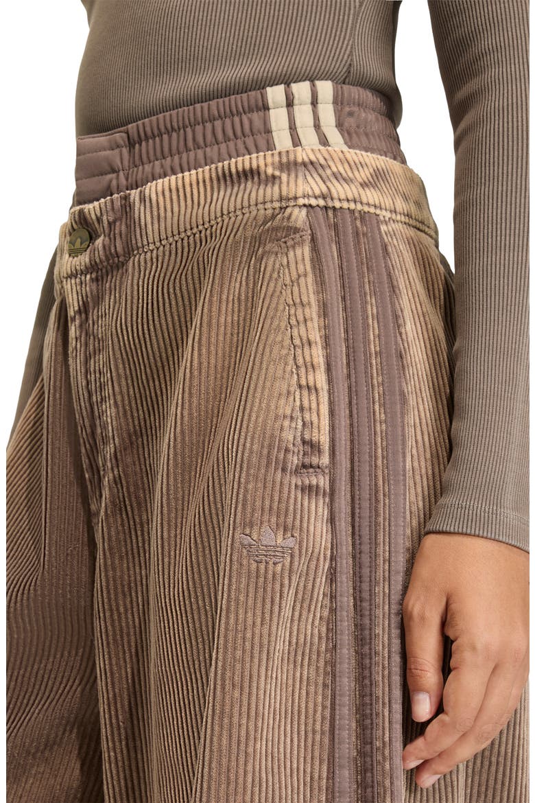 Side Stripe Corduroy Wide Leg Pants, Alternate, color, EARTH STRATA