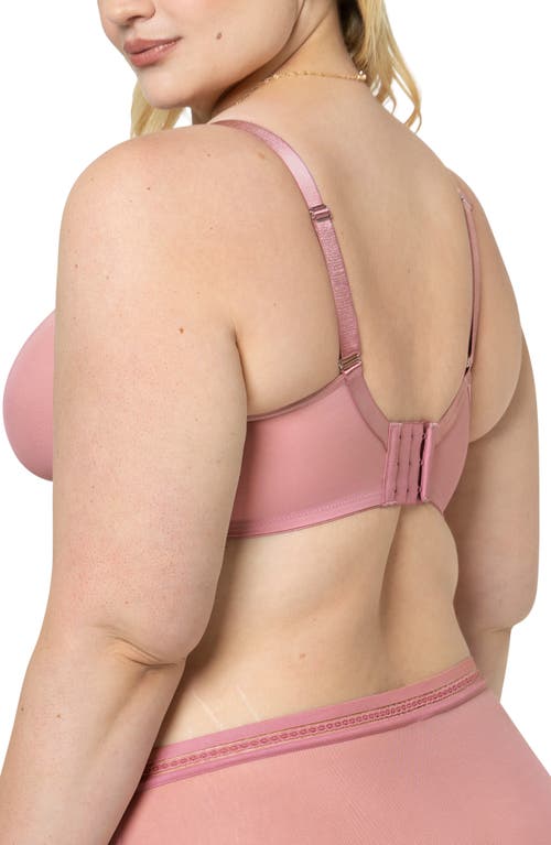 Curvy Couture Sheer Mesh Underwire Unlined Bra In Pink