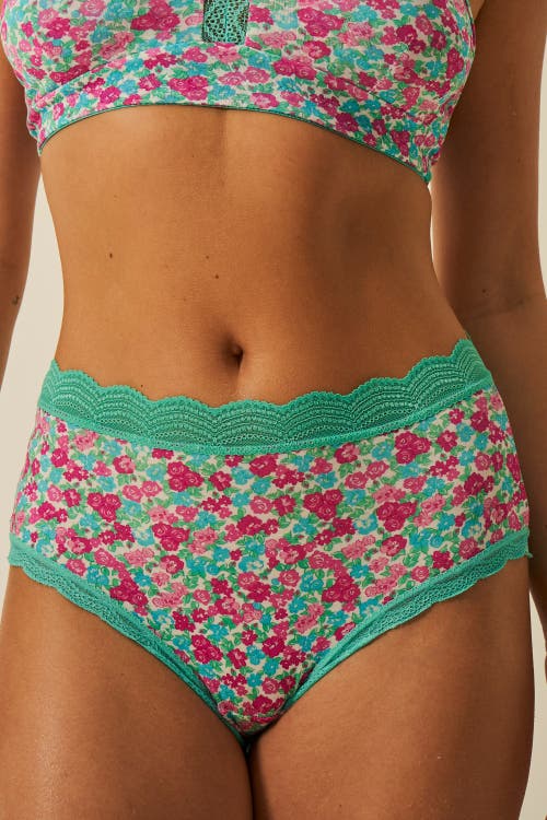 Stripe & Stare High Rise Knicker Four Pack In Multi