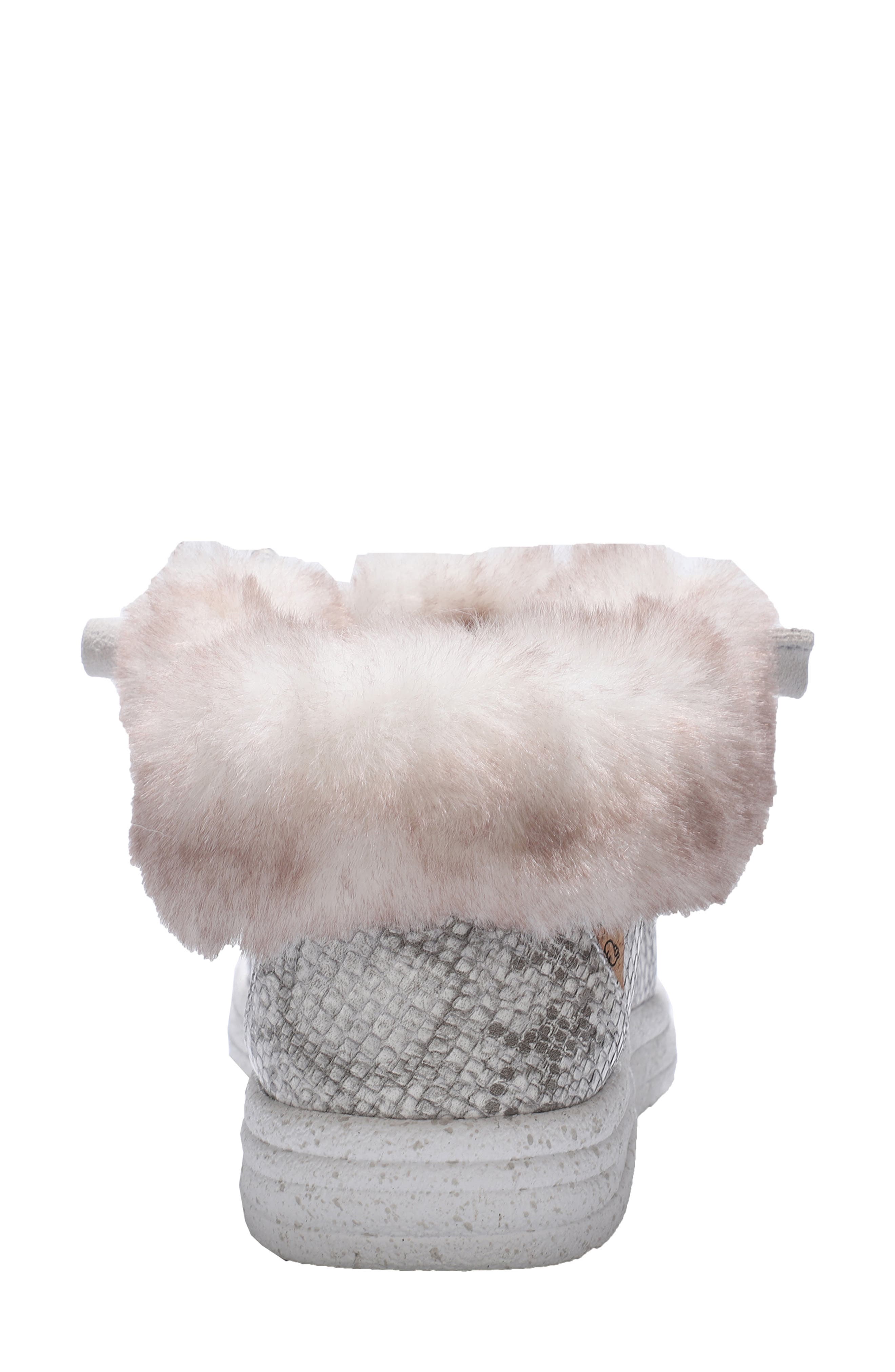 Cassidy Faux Fur Lined Boot, Alternate, color, DOVE SNAKE