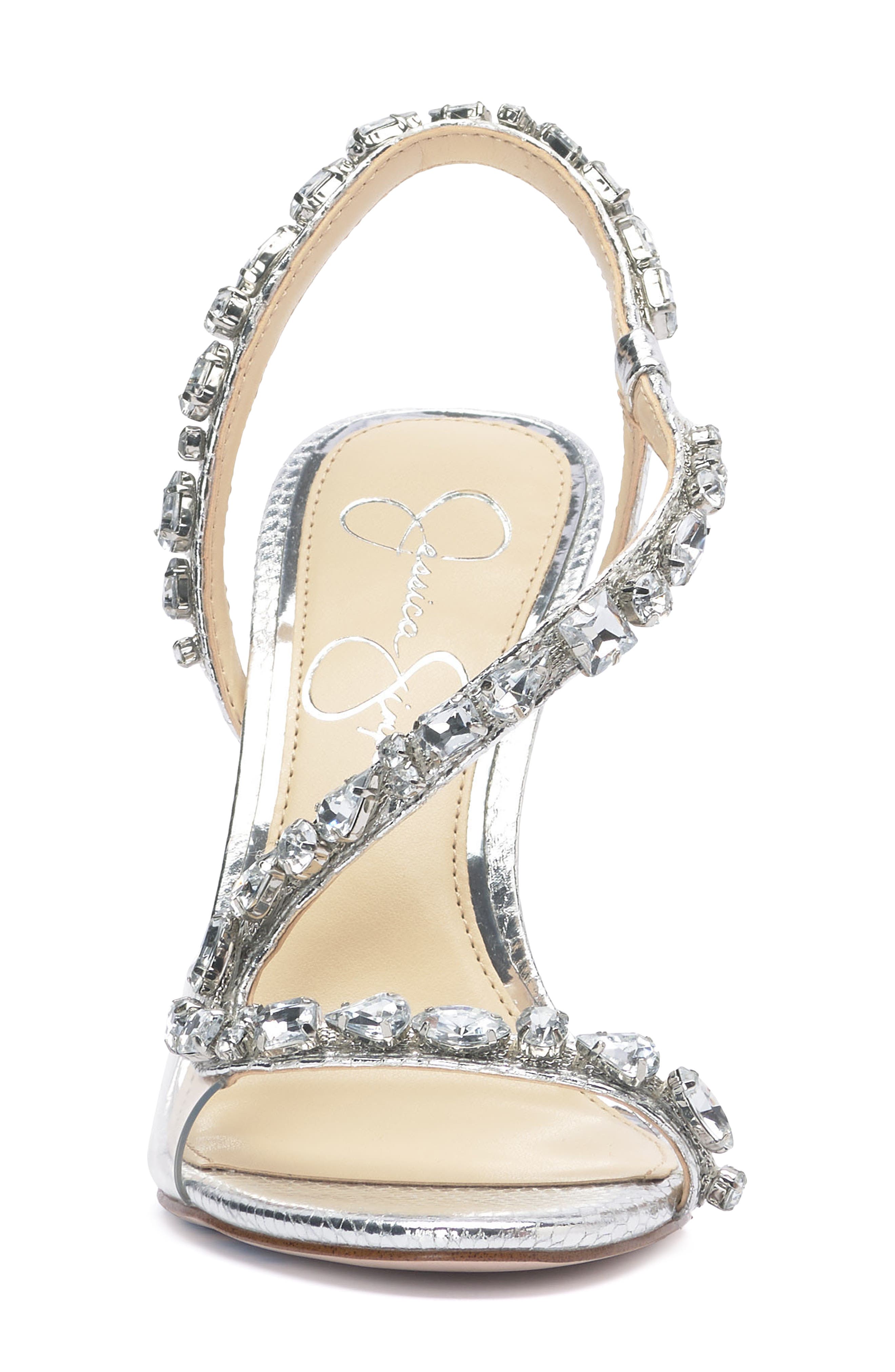 Jessica Simpson Jaycin Sandal, Alternate, color, Silver/ Clear Mtsnkp