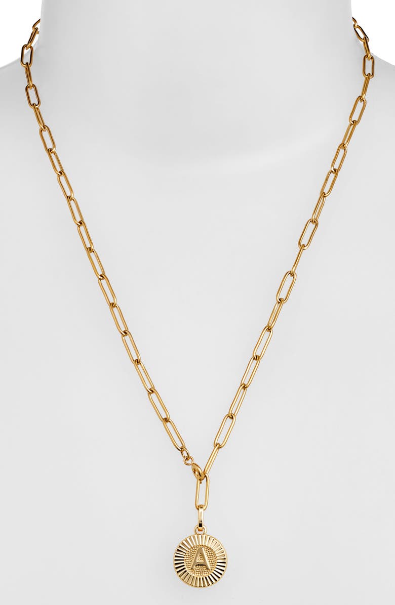 Bracha Initial Medallion Y-Necklace, Alternate, color, 