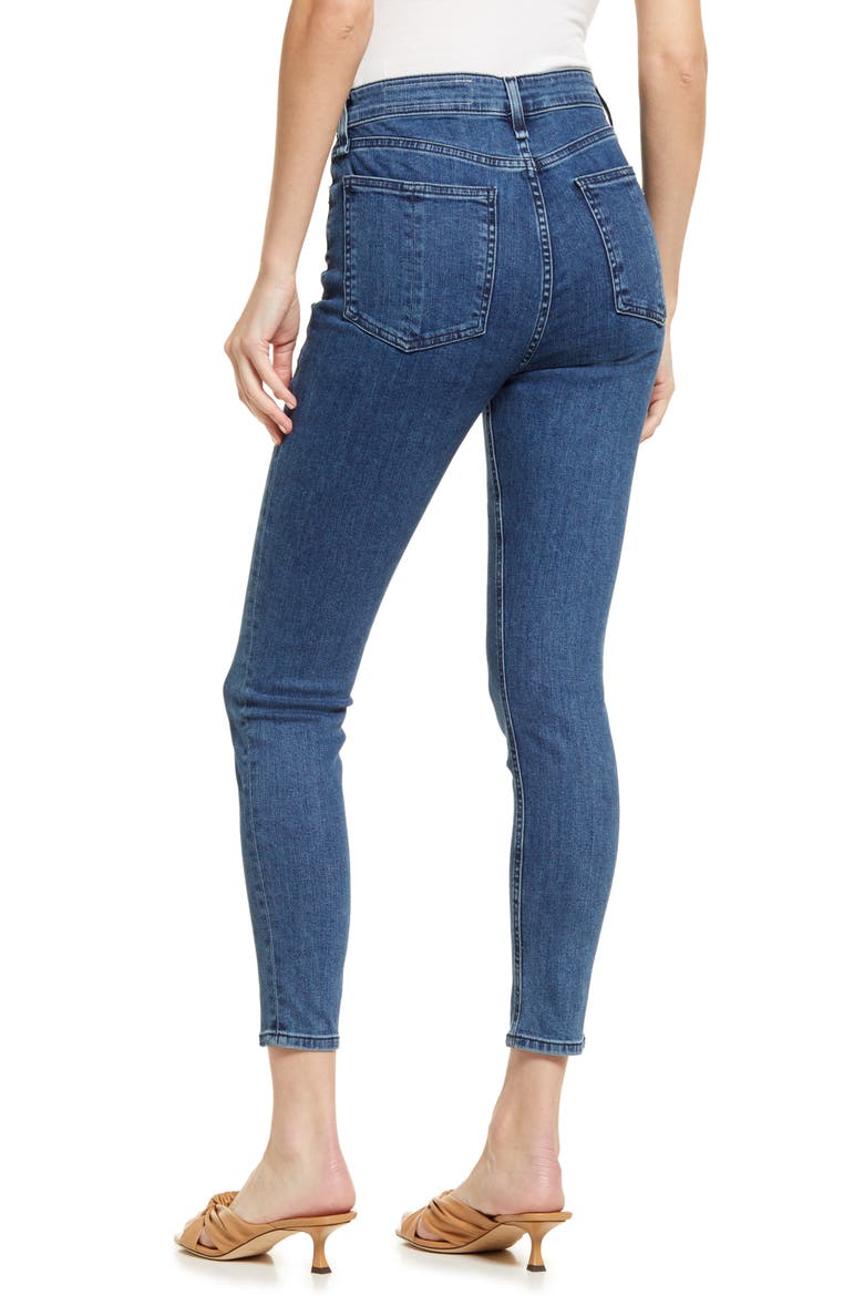 Nina High Rise Ankle Skinny Jeans, Alternate, color, CLEANVINCE