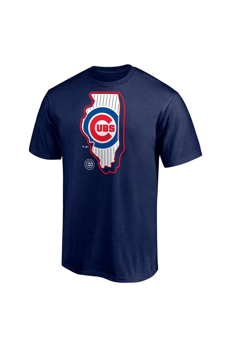 Men's Fanatics Branded Navy Chicago Cubs Hometown Paint The Black T-Shirt, Alternate, color, Navy
