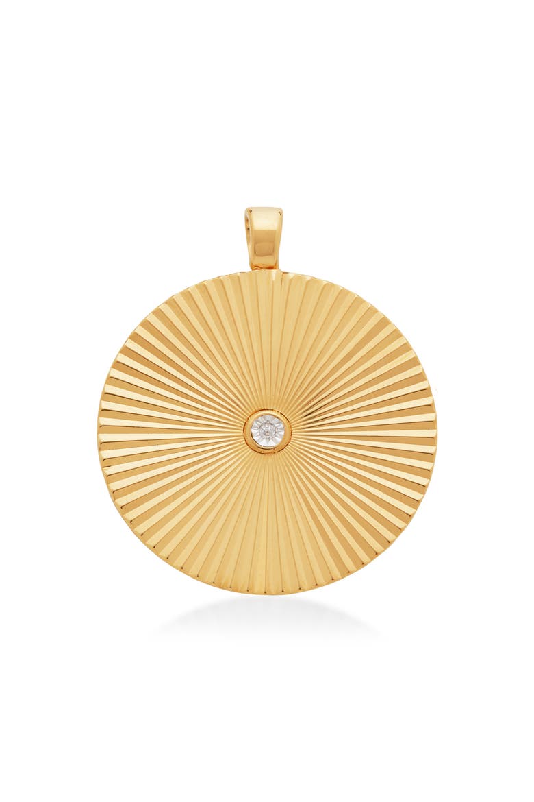 Disco Round Diamond Charm, Main, color, YELLOW GOLD