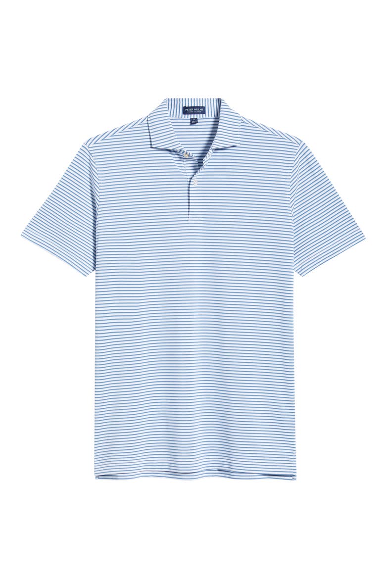 Tempo Performance Piqué Golf Polo, Alternate, color, WHITE / STORM