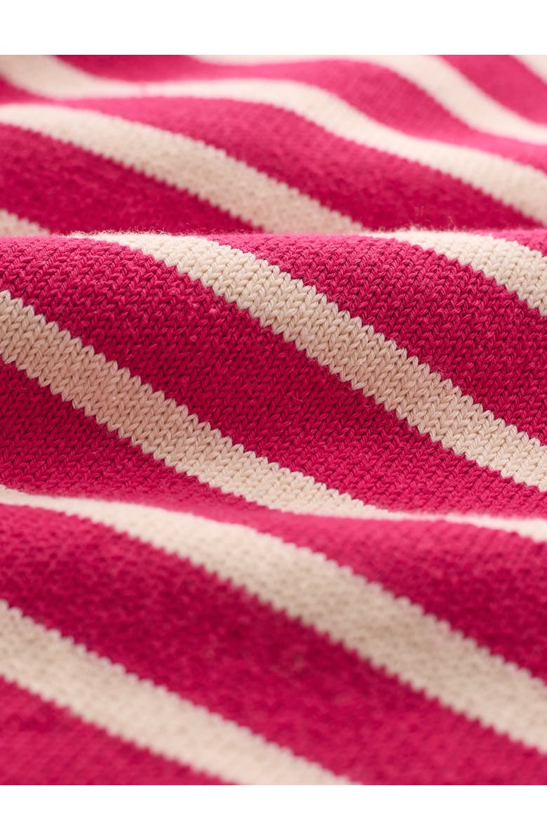 Celtic & Co. Striped Knitted Crew Neck Tee, Alternate, color, Raspberry