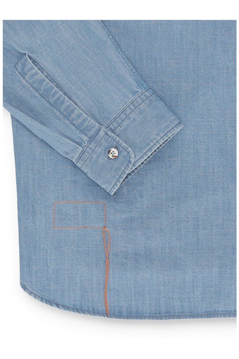 Liam Cotton Chest Pocket Shirt Stondato, Alternate, color, LIGHT BLUE